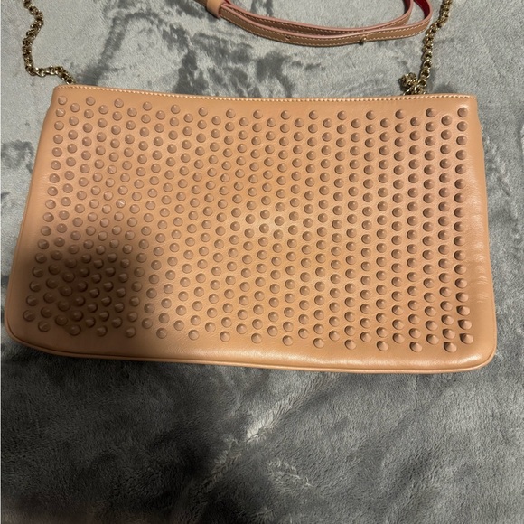 Christian Louboutin Nude Studded Shoulder Bag